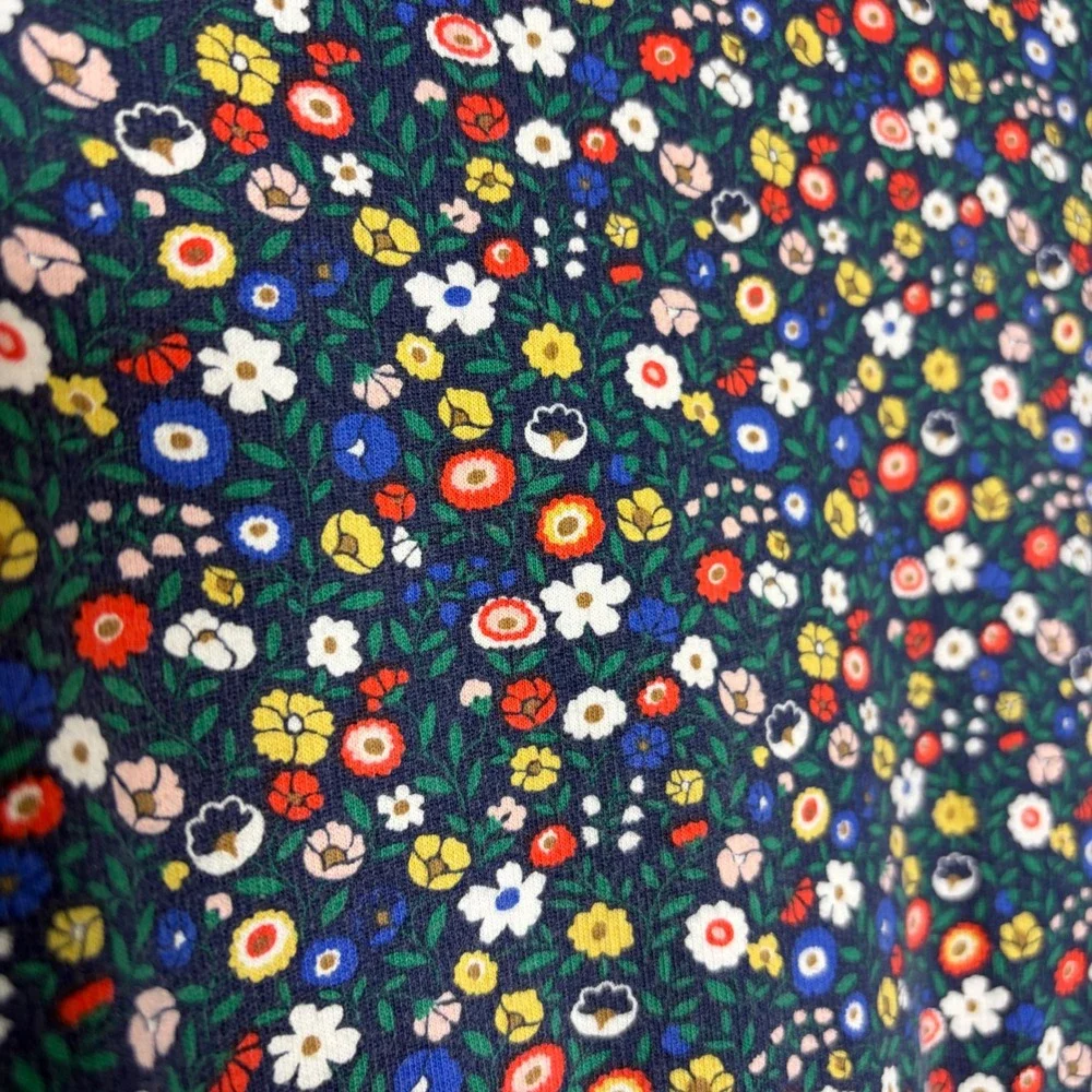 Johnnie B Boden Girls Floral Long Sleeve Jersey Dress Navy Blue Size 15-16Y